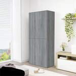 vidaXL Armoire à chaussures sonoma gris 80x39x178 cm bois d'ingénierie