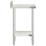 vidaXL Table de travail de cuisine avec dosseret 55x55x93 cm inox