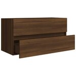 vidaXL Armoire de lavabo Chêne marron 90x38 5x45 cm Bois d'ingénierie