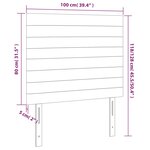 vidaXL Têtes de lit 2 Pièces Gris foncé 100x5x78/88 cm Tissu