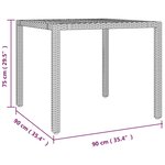 vidaXL Ensemble de bistro de jardin 3 Pièces coussins gris poly rotin