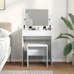 vidaXL Coiffeuse et tabouret blanc 60x40x113 5 cm