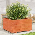 vidaXL Jardinière cire marron 90x90x49 5 cm bois de pin massif
