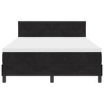 Lit à ressorts vidaXL avec matelas et LED noir 140x190 cm en velours