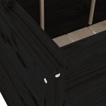 vidaXL Lit surélevé de jardin noir 119 5x82 5x78 cm bois de pin massif