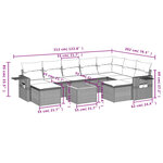vidaXL Salon de jardin avec coussins 10 Pièces beige résine tressée