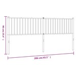 vidaXL Tête de lit métal noir 200 cm