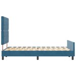 Lit vidaXL Bleu foncé 120x200 cm Velours