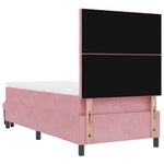 vidaXL Lit épaisseur rose avec matelas & banc 90x190 cm en velours