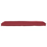 vidaXL Coussin de palette pour banc Rouge vin 150x40x8 cm en tissu Oxford