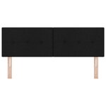 Headboard LED vidaXL boutonné en tissu noir 72 cm