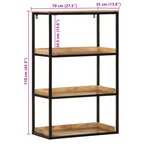 vidaXL Bibliothèque 70x35x110 cm Bois massif manguier brut