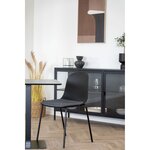 2 chaises de salle à manger scandinaves noires