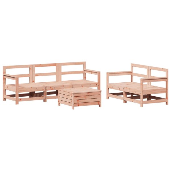 vidaXL Salon de jardin 6 Pièces bois massif sapin de douglas