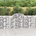 vidaXL Paniers à gabions arqués 50 Pièces 200x30x100/120 cm Fer galvanisé