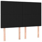 vidaXL Cadre de lit avec tête de lit Noir 140x200 cm Tissu