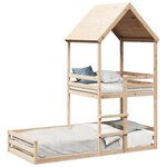 vidaXL Lit superposé sans matelas 90x190 cm bois de pin massif