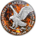 Pièce de monnaie en Argent 1 Dollar g 31.1 (1 oz) Millésime 2024 LAVA EMBRACE