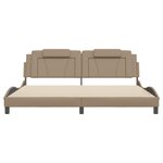 vidaXL Cadre de lit avec lumières LED cappuccino 200x200 cm similicuir