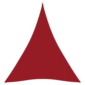 vidaXL Voile de parasol Tissu Oxford triangulaire 5x6x6 m Rouge