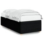 vidaXL Cadre de lit sans matelas noir 100x200 cm tissu