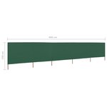 vidaXL Paravent 5 panneaux Tissu 600 x 120 cm Vert