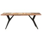 vidaXL Table à manger 200x90x76 cm Bois de récupération massif