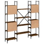 vidaXL Bibliothèque chêne fumé 155 5x24x166 5 cm bois d'ingénierie