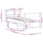 vidaXL Cadre de lit sans matelas 75x190 cm bois de pin massif