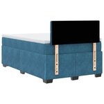 vidaXL Sommier à lattes de lit et matelas bleu foncé 120x190cm velours