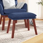 vidaXL Repose-pied Bleu 45x29 5x35 cm Tissu