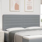 vidaXL Tête de Lit LED Design Lignes Gris Clair 200 cm Tissu