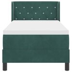 lit box spring vidaXL avec matelas vert foncé 80x200 cm en velours
