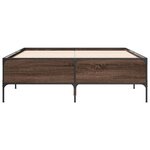 vidaXL Cadre de lit sans matelas chêne marron 160x200 cm