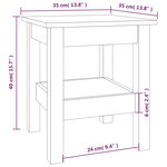 vidaXL Table basse Marron miel 35x35x40 cm Bois massif de pin