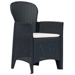 vidaXL Ensemble à manger d'extérieur 5 Pièces Plastique Aspect de rotin