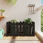 vidaXL Lit surélevé de jardin design de clôture 100x50x50cm pin massif
