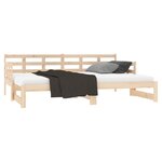 vidaXL Lit coulissant sans matelas bois de pin massif 2x(90x200) cm