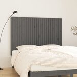 vidaXL Tête de lit murale Gris 159 5x3x110 cm Bois massif de pin