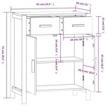 vidaXL Buffet Noir 62x38x75 cm Bois d'ingénierie