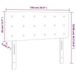 vidaXL Tête de lit gris foncé 100x5x78/88 cm tissu