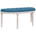 vidaXL Banc Bleu 110 5x45x49 cm Velours