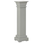 vidaXL Support pilier classique carré pour plantes Gris 17x17x66cm MDF