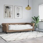vidaXL Lit de jour avec matelas cappuccino 90x200 cm similicuir