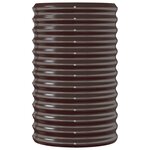 vidaXL Lit surélevé de jardin Acier enduit de poudre marron