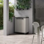 Keter Armoire de recyclage Planet gris et noir