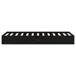 vidaXL Cadre de lit sans matelas noir bois massif 75x190 cm