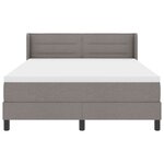 Lit à ressorts vidaXL avec matelas taupe 140x200 cm tissu