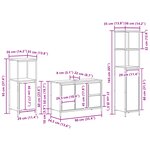 vidaXL Ensemble de meubles de salle de bain 3 pièces en bois d'ingénierie gris sonoma