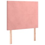 vidaXL Cadre de lit avec tête de lit Rose 90x190 cm Velours
